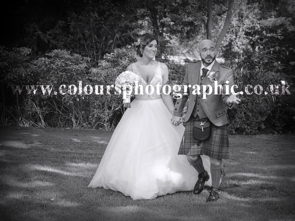 Wedding Photo of Couple Getting Married at Craigsanquhar House Cupar by St Andrews Fife Scotland Image Captured by Colours Photographic Studio