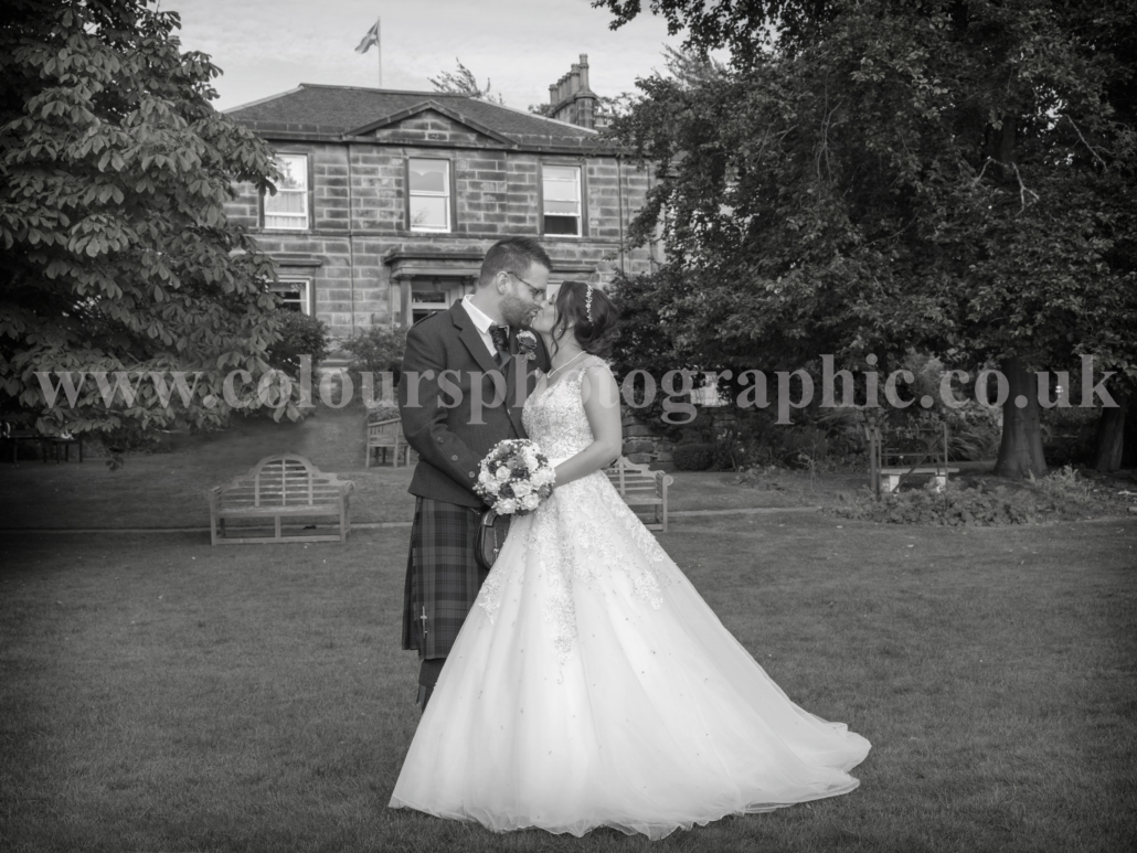 Wedding Photos at Garvock House Hotel Dunfermline Fife Scotland Photo Taken by Fife Wedding Photographers Colours Photographic Studio